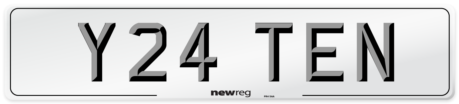 Y24 TEN Number Plate from New Reg